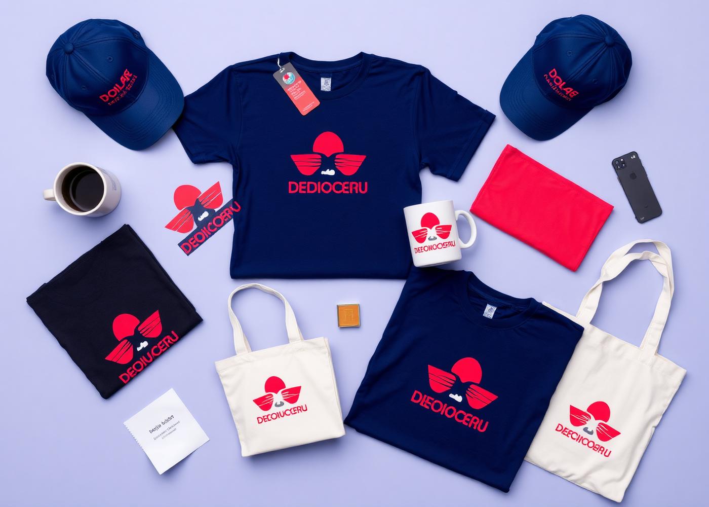 Branded t-shirts, caps and mugs produced by Korista Printing Hub